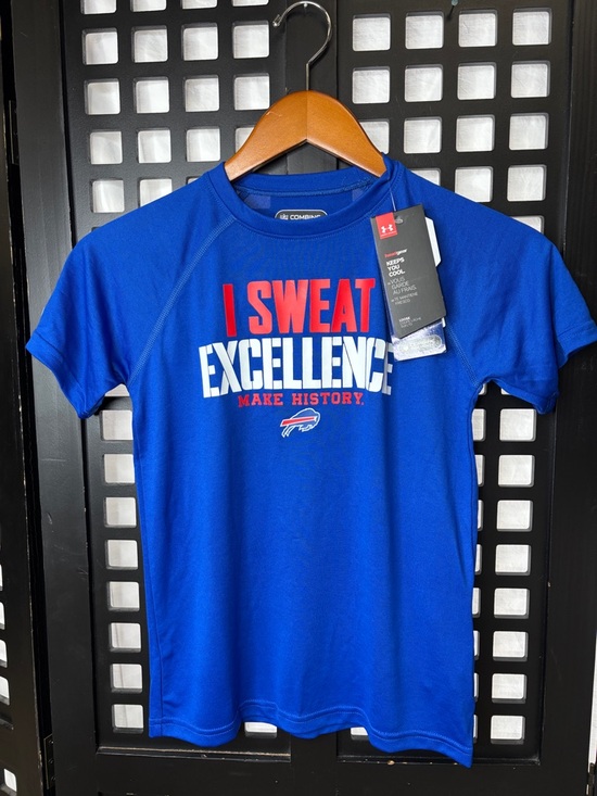 Buffalo David Bitton Other - 💙 Under Armour Buffalo Bills Youth Small Tee Blue NWT Combine Authentic 💙